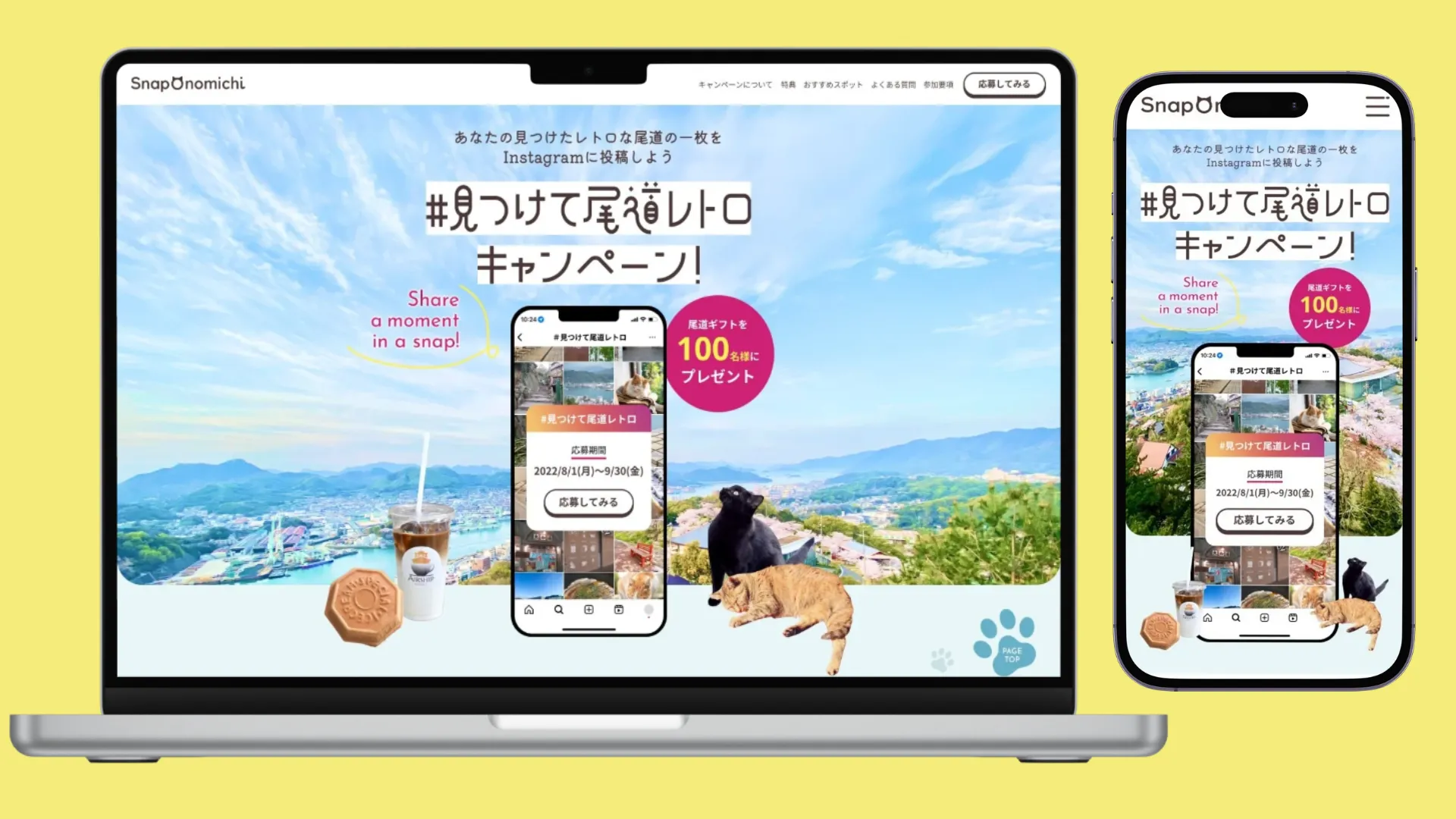 架空のキャンペーン応募サイト